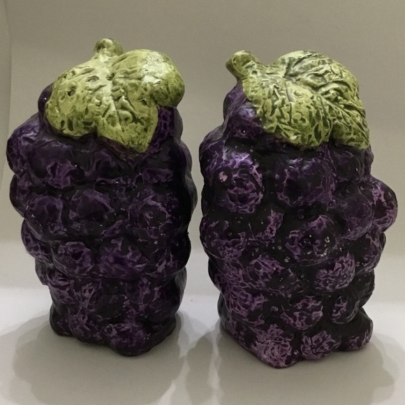 unknown Kitchen Vintage Grapes Salt And Pepper Shakers From Japan
